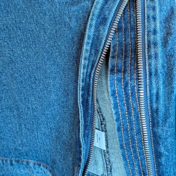 Pixie Market Denim Cargo Maxi sz L - Picture 6 of 7